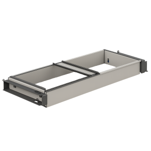 Szuflada ramowa XSBM 21A50301 do szafy SBM 107 M – na teczki zawieszkowe, 1024 × 358 mm, stal 1,5 mm, prowadnice kulkowe