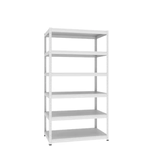 Regał magazynowy Rmm 319 – stalowy, montowany na wcisk, 6-półkowy, głębokość 700 mm