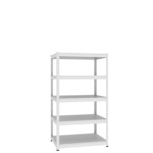 Regał magazynowy Rmm 313 – stalowy, montowany na wcisk, 5-półkowy, głębokość 700 mm
