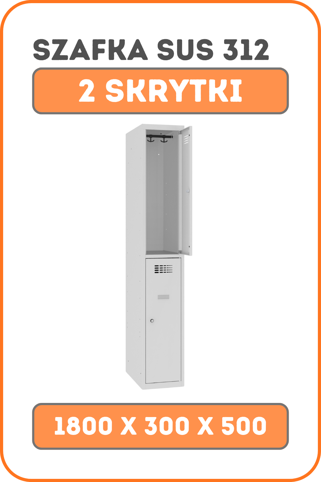 Szafa skrytkowa dwudrzwiowa SUS 312 – miniatura produktu