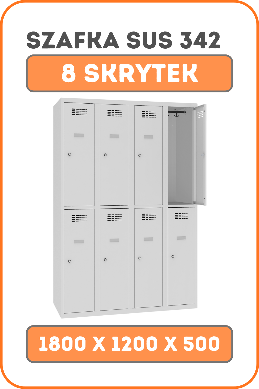 Szafa skrytkowa osmiodrzwiowa SUS 342 – miniatura produktu
