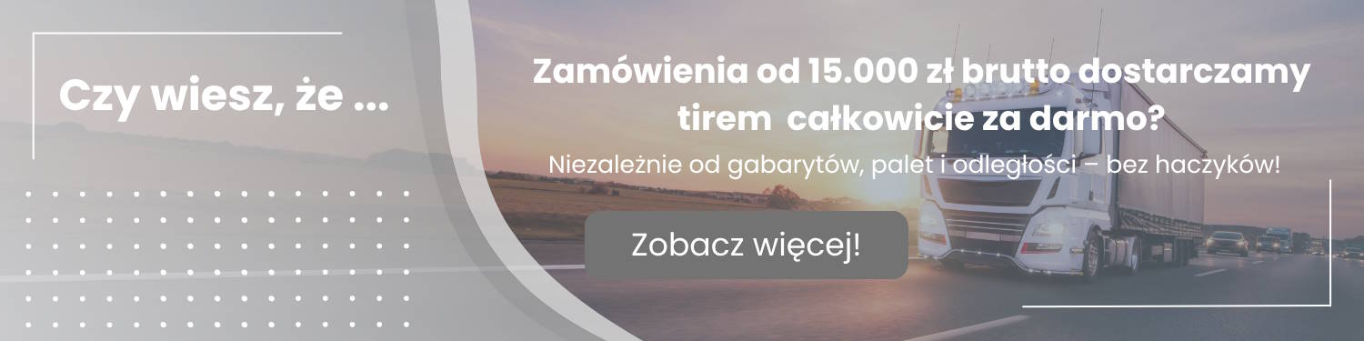Baner 3: Darmowa dostawa TIR-em Szafymetalowe.pl